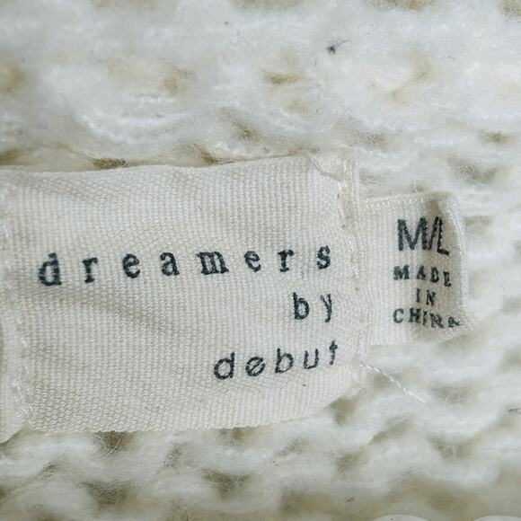 Strawberry Fields Granny Knit Crochet Oversized‎ Cardigan Sweater Womens M/L - Picture 9 of 11